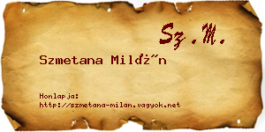 Szmetana Milán névjegykártya